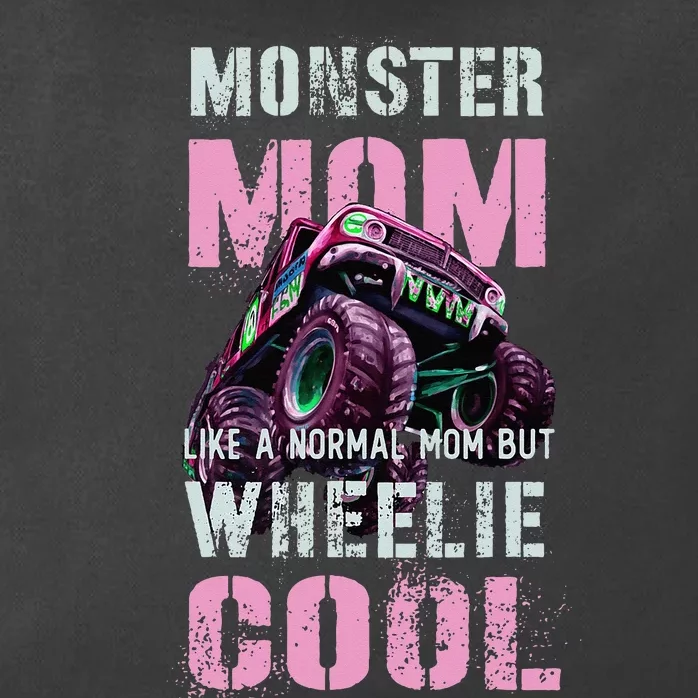 Monster Mom Like Normal Mama But Wheelie Cool Zip Tote Bag