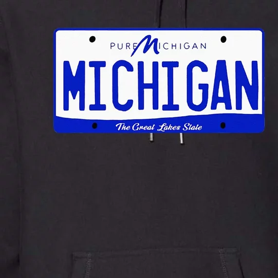 Michigan MI License Plate Classic Premium Hoodie