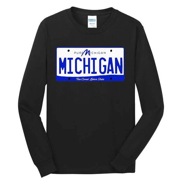 Michigan MI License Plate Classic Tall Long Sleeve T-Shirt