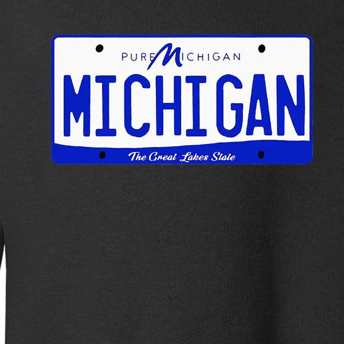 Michigan MI License Plate Classic Toddler Sweatshirt