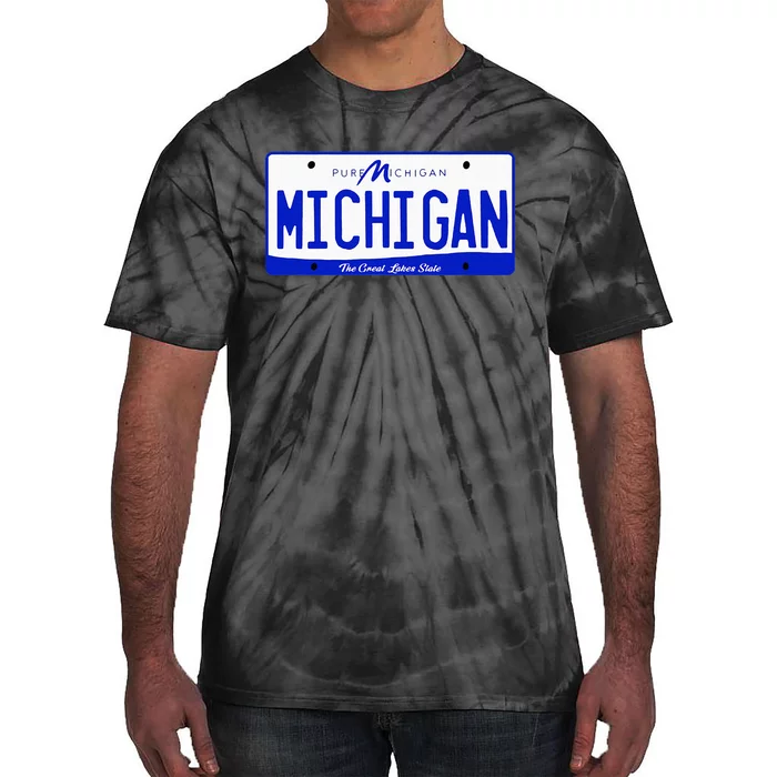 Michigan MI License Plate Classic Tie-Dye T-Shirt