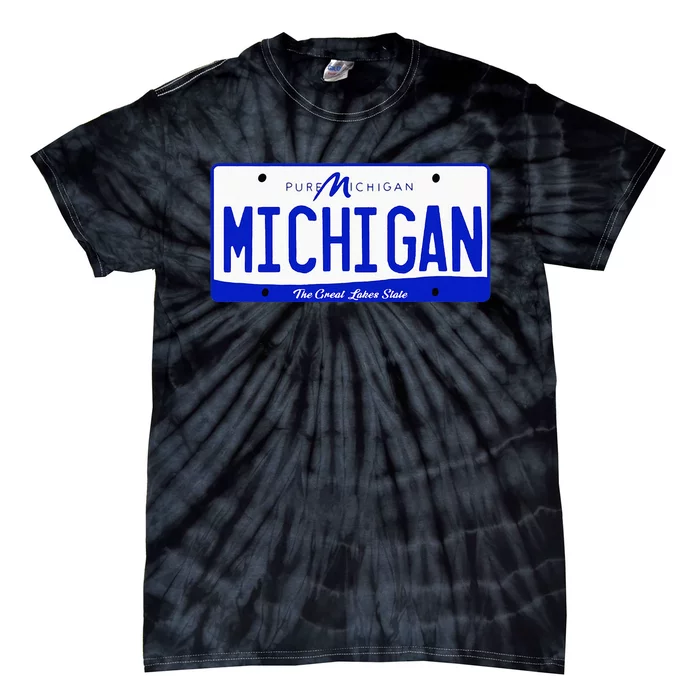 Michigan MI License Plate Classic Tie-Dye T-Shirt