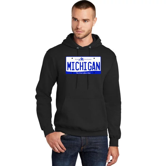 Michigan MI License Plate Classic Tall Hoodie