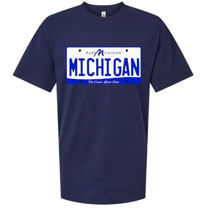 Michigan MI License Plate Classic Sueded Cloud Jersey T-Shirt