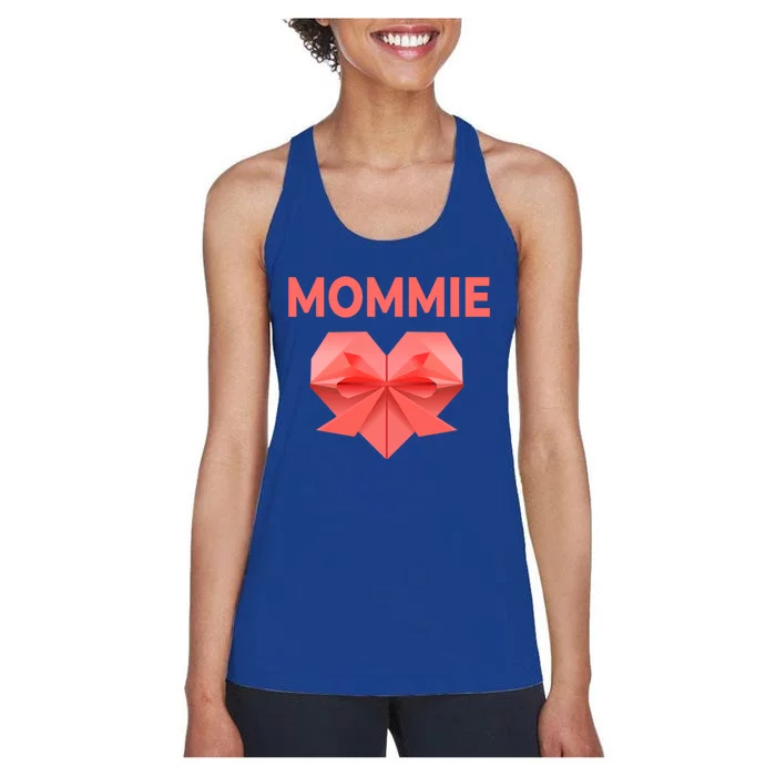 Mommie Mom Love Mommy Heart Thank You Mother's Day Gift Women's Racerback Tank