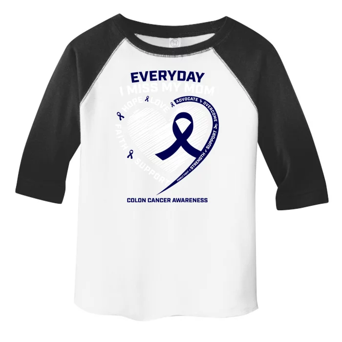 Miss My Loving Memory Mom Colon Cancer Awareness Gift Toddler Fine Jersey T-Shirt