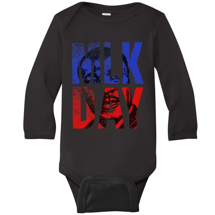 Mlk Martin Luther King Peace Equality Work Resist Change Baby Long Sleeve Bodysuit