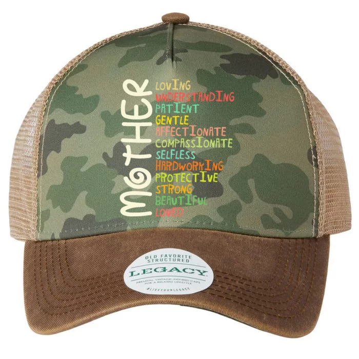 Mother Meaning Love Mom Mothers Day Legacy Tie Dye Trucker Hat