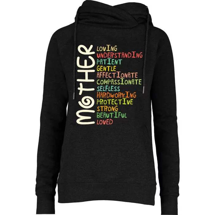 Mother Meaning Love Mom Mothers Day Womens Funnel Neck Pullover Hood