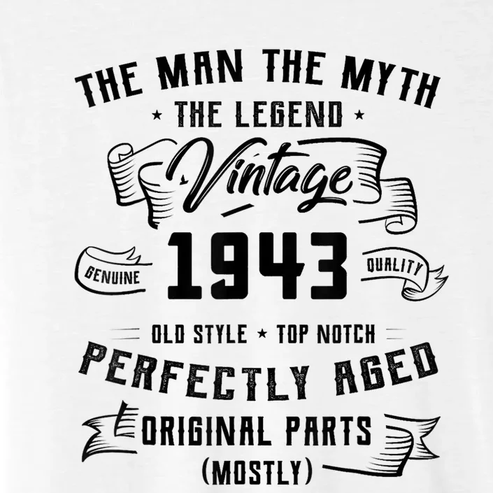 Man Myth Legend 1943 80th Birthday Gifts For 80 Years Old ChromaSoft Performance T-Shirt