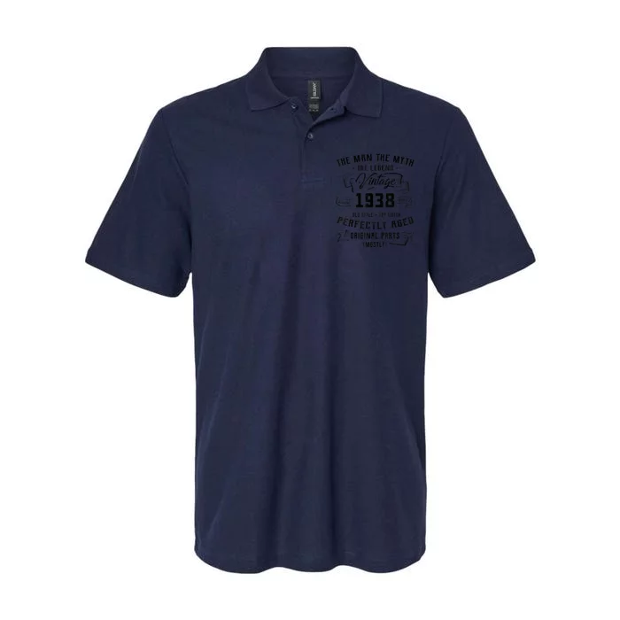 Man Myth Legend 1938 85th Birthday Present Gift For 85 Years Old Softstyle Adult Sport Polo