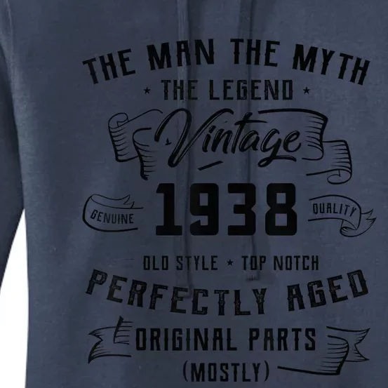 Man Myth Legend 1938 85th Birthday Present Gift For 85 Years Old Women's Pullover Hoodie