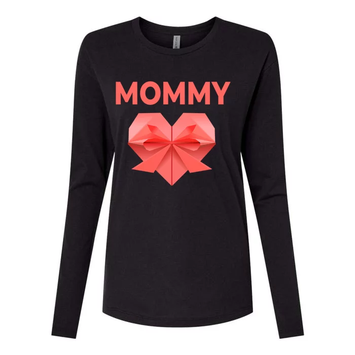 Mommy Mom Love Mommy Heart Thank You Mother's Day Great Gift Womens Cotton Relaxed Long Sleeve T-Shirt