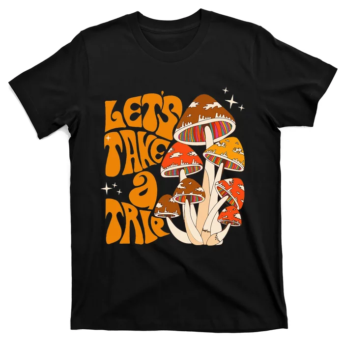 Magic Mushroom Lets Take Trip Psychedelic Rave Trippy T-Shirt