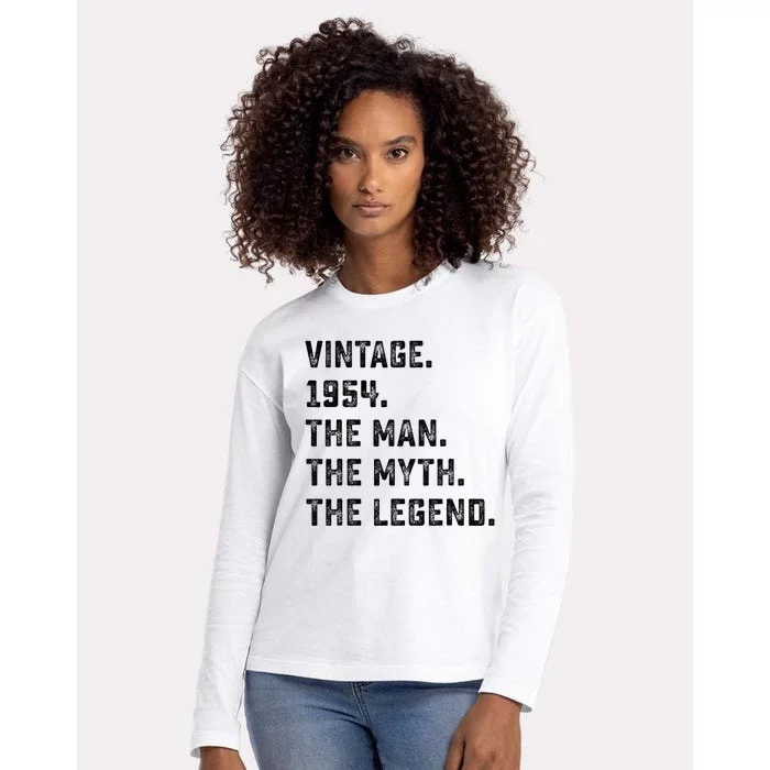 Man Myth Legend 1954 71st Birthday For 71 Years Old Womens Cotton Relaxed Long Sleeve T-Shirt