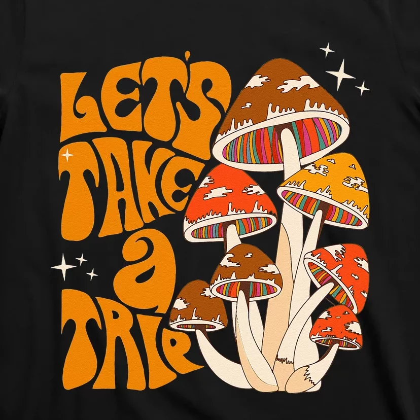 Magic Mushroom Lets Take Trip Psychedelic Rave Trippy T-Shirt