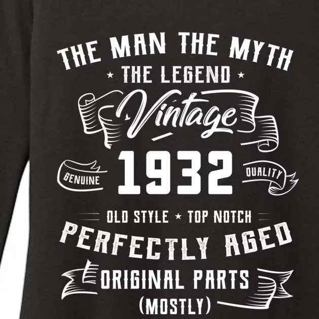 Man Myth Legend 1932 91st Birthday Tee For 91 Years Old Womens CVC Long Sleeve Shirt