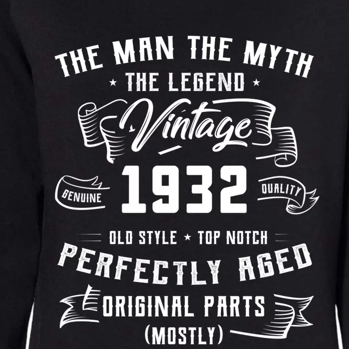 Man Myth Legend 1932 91st Birthday Tee For 91 Years Old Womens California Wash Sweatshirt