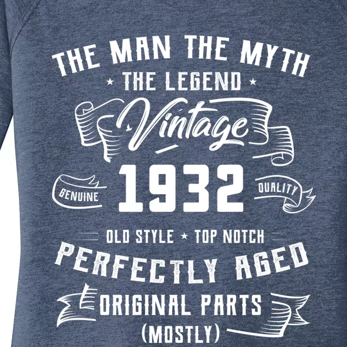 Man Myth Legend 1932 91st Birthday Tee For 91 Years Old Women's Perfect Tri Tunic Long Sleeve Shirt