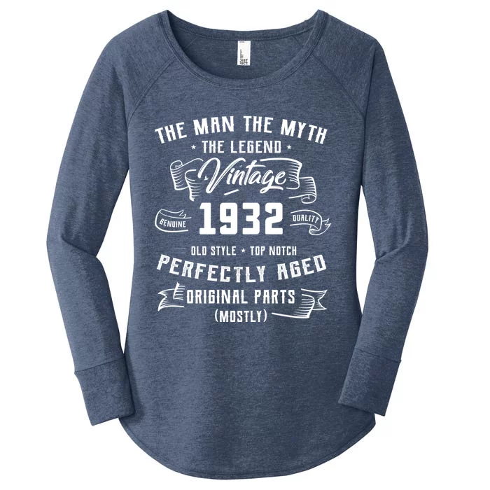 Man Myth Legend 1932 91st Birthday Tee For 91 Years Old Women's Perfect Tri Tunic Long Sleeve Shirt