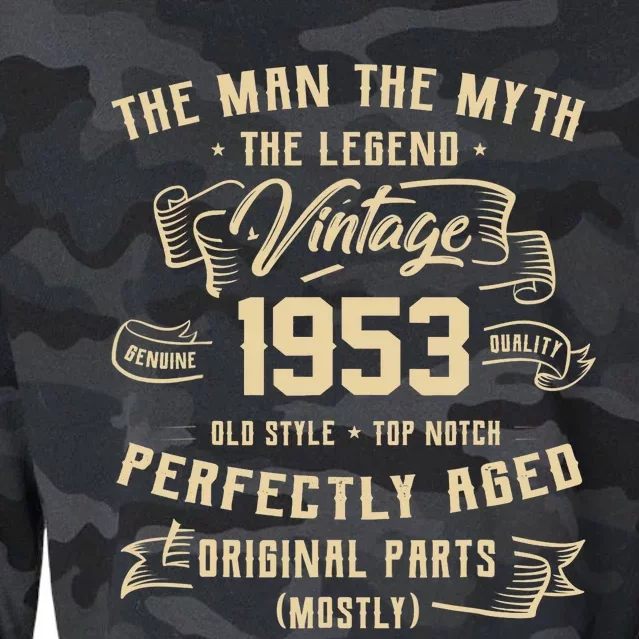 Man Myth Legend 1953 70th Birthday Tee For 70 Years Old Cropped Pullover Crew