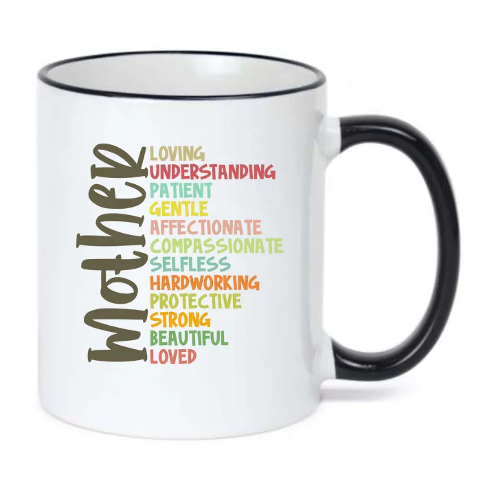 Mother Meaning Loving Gift Black Color Changing Mug