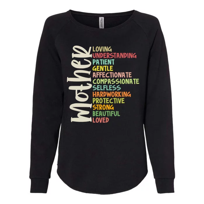 Mother Meaning Loving Gift Womens California Wash Sweatshirt