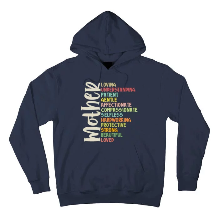 Mother Meaning Loving Gift Tall Hoodie