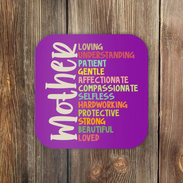 Mother Meaning Loving Gift Coaster