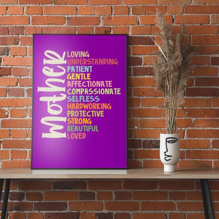 Mother Meaning Loving Gift Poster