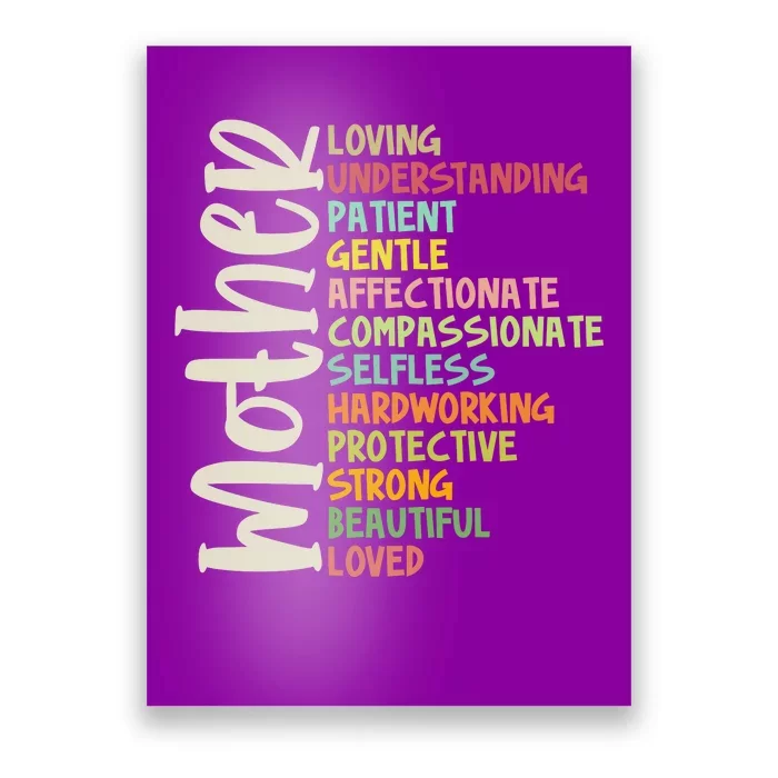 Mother Meaning Loving Gift Poster