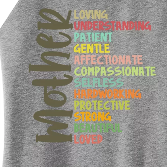 Mother Meaning Loving Gift Women’s Perfect Tri Rocker Tank