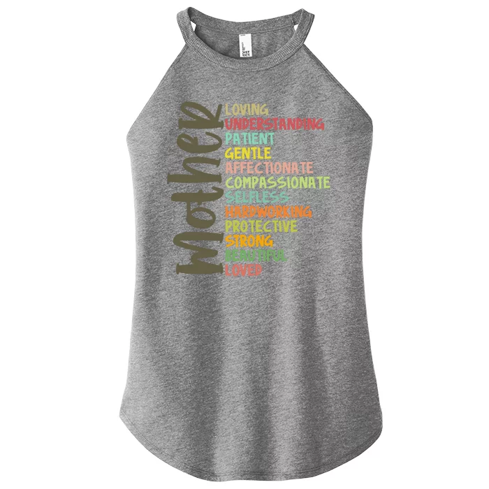 Mother Meaning Loving Gift Women’s Perfect Tri Rocker Tank