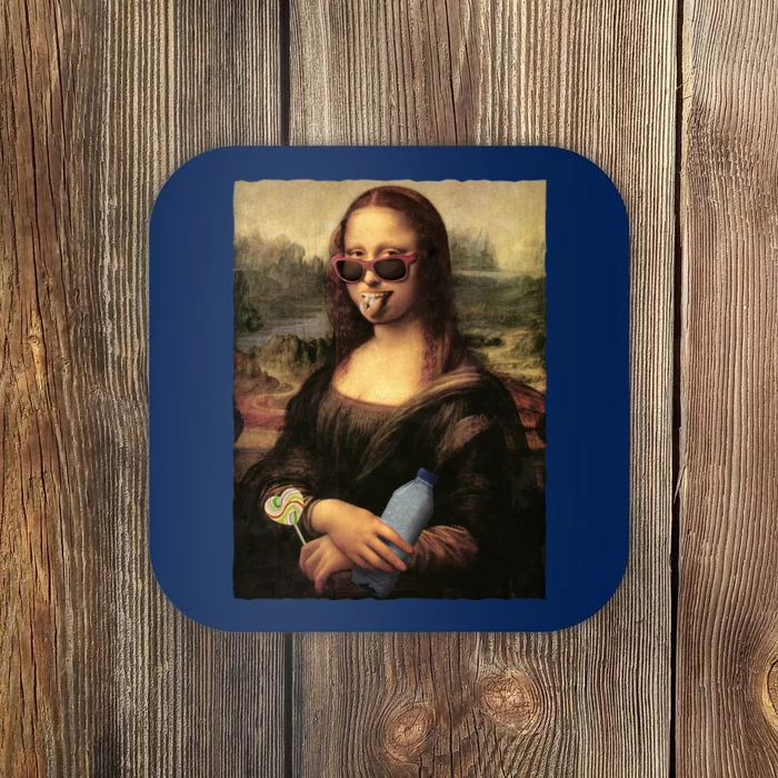 Modern Mona Lisa Tongue Ring Coaster