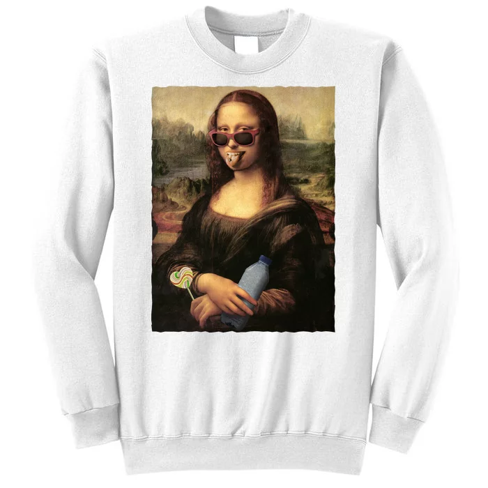 Modern Mona Lisa Tongue Ring Sweatshirt