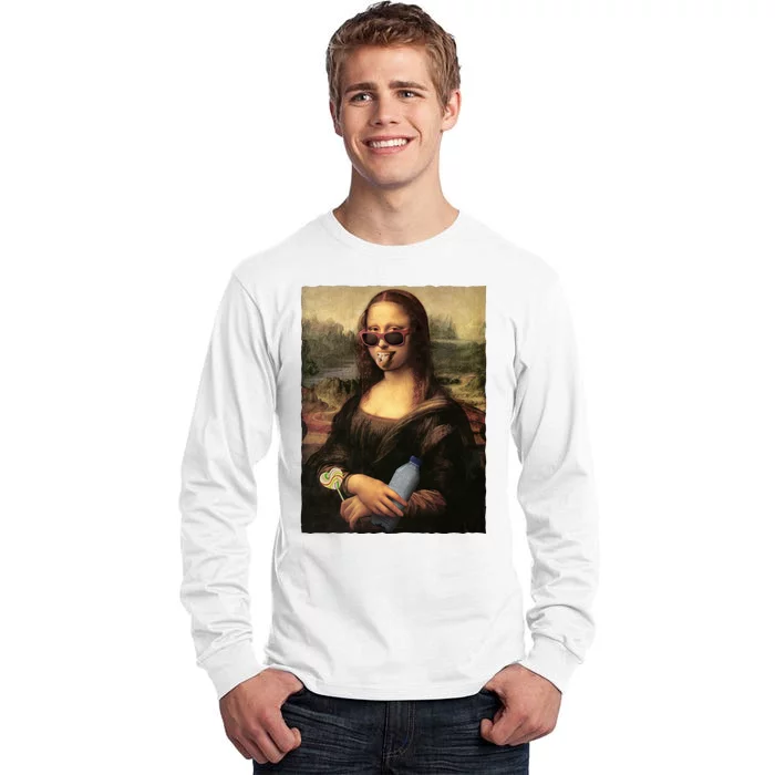 Modern Mona Lisa Tongue Ring Tall Long Sleeve T-Shirt