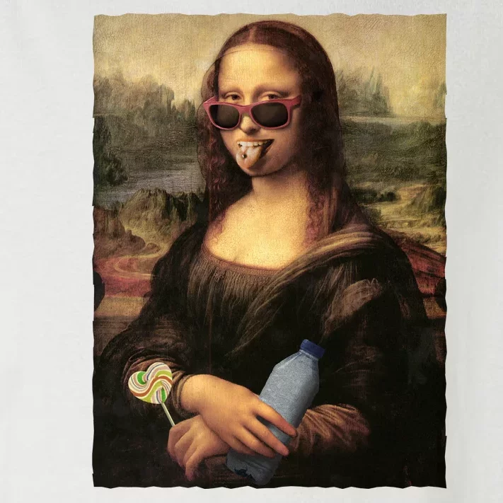 Modern Mona Lisa Tongue Ring Toddler Long Sleeve Shirt