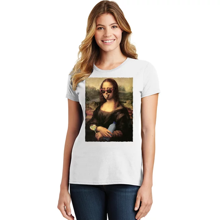 Modern Mona Lisa Tongue Ring Women's T-Shirt