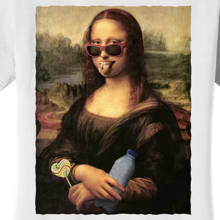 Modern Mona Lisa Tongue Ring Women's T-Shirt