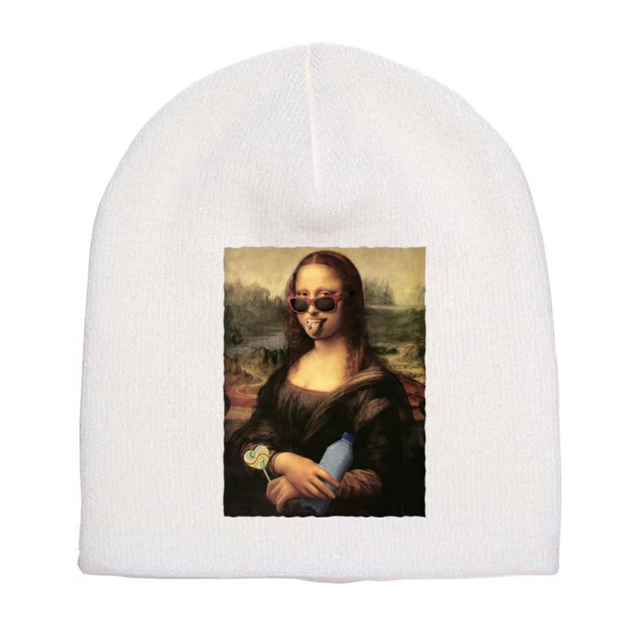 Modern Mona Lisa Tongue Ring Short Acrylic Beanie