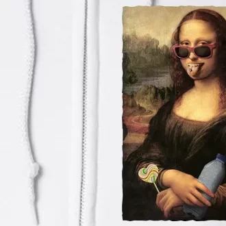 Modern Mona Lisa Tongue Ring Full Zip Hoodie