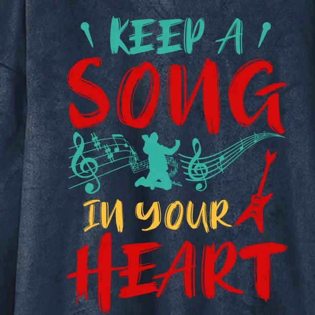 Motivational Music Lover Singing Lover Guitar Lover Hooded Wearable Blanket