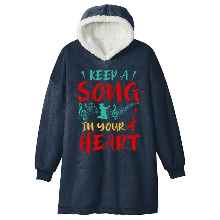 Motivational Music Lover Singing Lover Guitar Lover Hooded Wearable Blanket