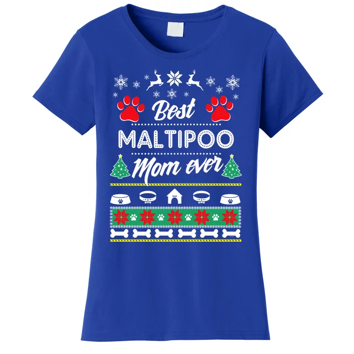 Maltipoo Mom Lovers Gift Ugly Christmas Gift Women's T-Shirt