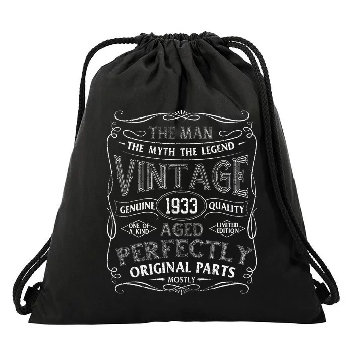 Man Myth Legend Vintage 1933 Year Of Birth Birthday Drawstring Bag