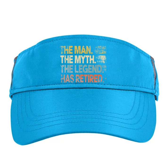 Man Myth Legend Has Retired Retirement Dad Grandpa Adult Drive Performance Visor