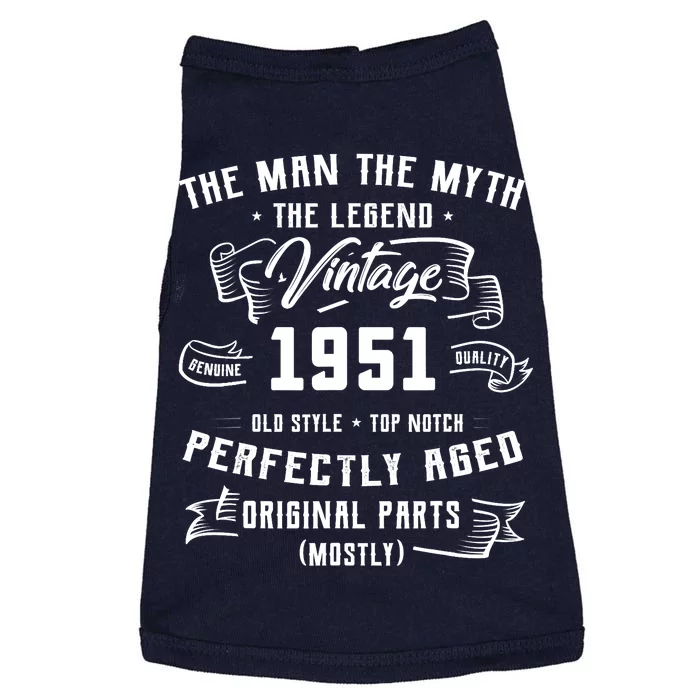 Man Myth Legend 1951 71st Birthday Tee For 71 Years Old Doggie Tank