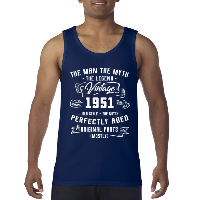 Man Myth Legend 1951 71st Birthday Tee For 71 Years Old Tank Top