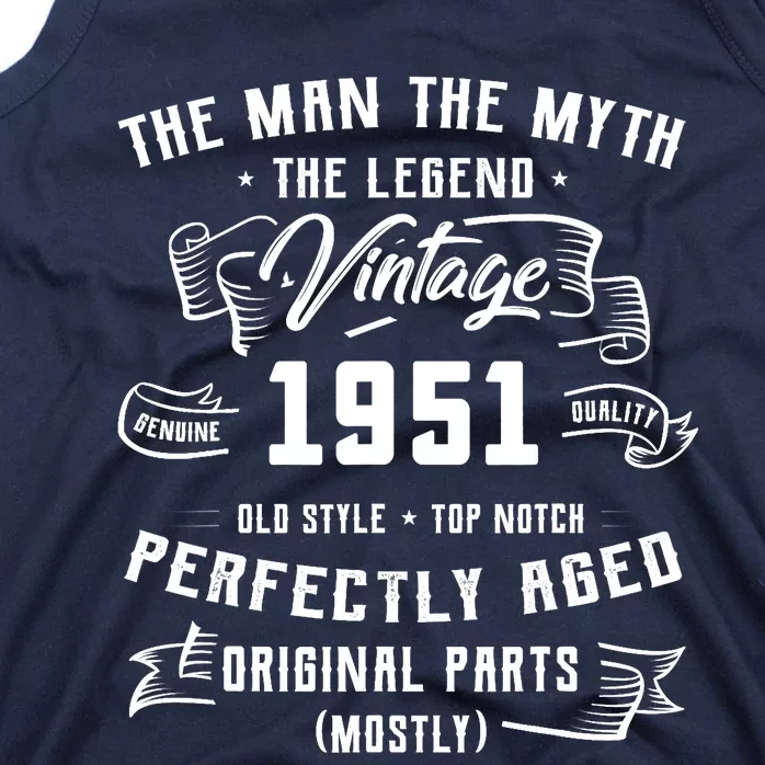 Man Myth Legend 1951 71st Birthday Tee For 71 Years Old Tank Top