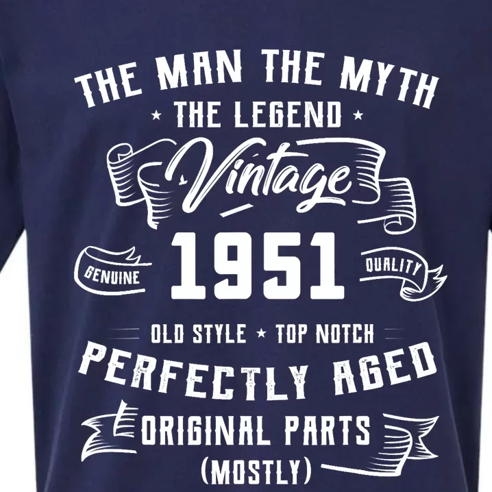 Man Myth Legend 1951 71st Birthday Tee For 71 Years Old Sueded Cloud Jersey T-Shirt